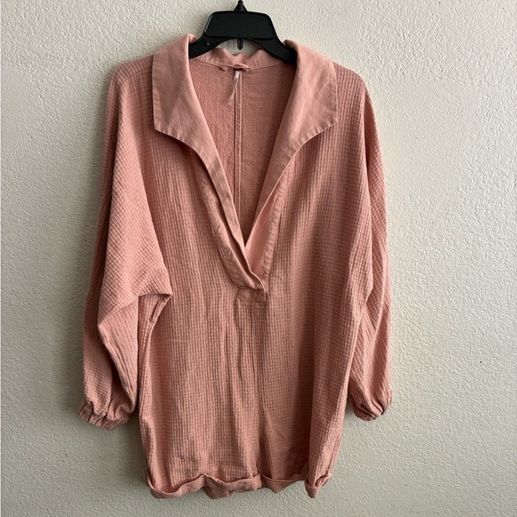 Free People Blush Oversized Cotton Romper XS - Picture 4 of 16